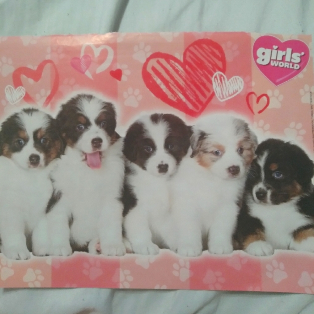 Girls' World Small Puppies/Polar Bear Poster